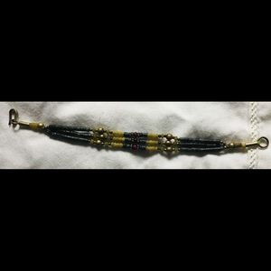 Genuine Jade & onyx bracelet.